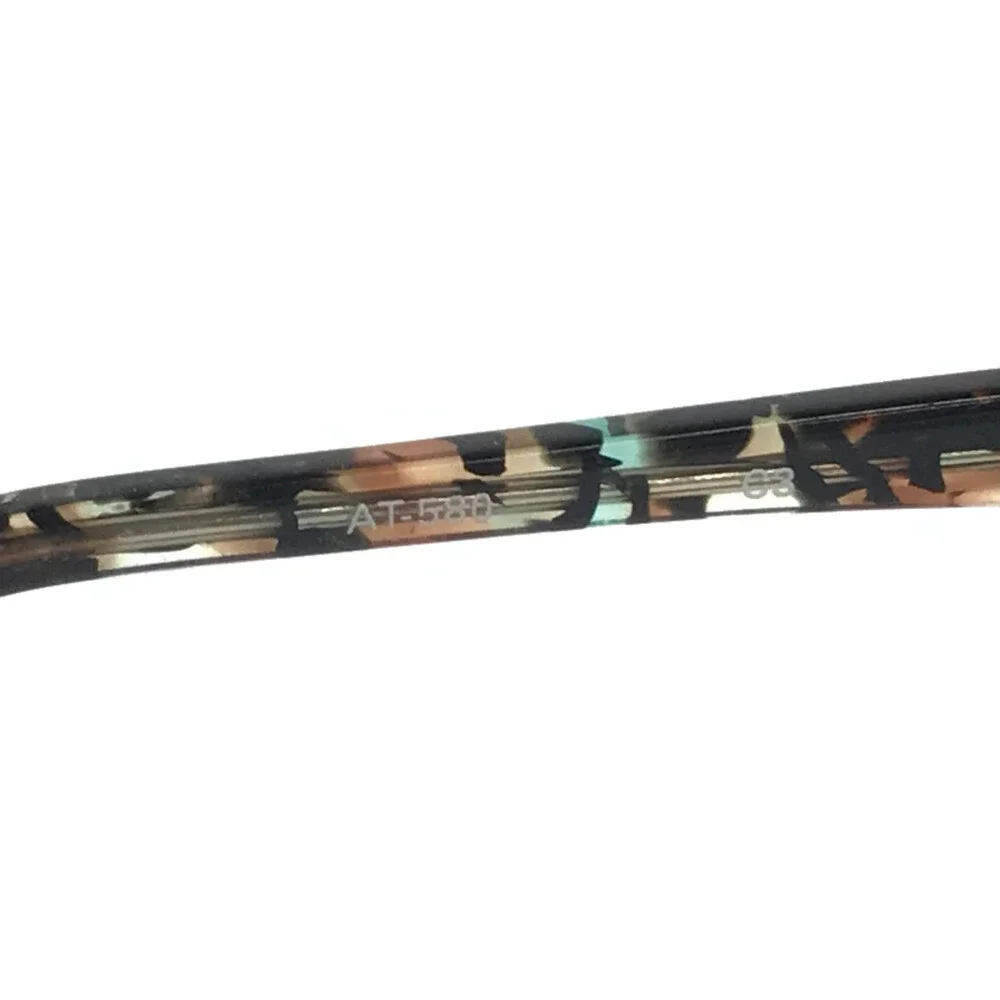Adin Thomas Eyeglasses Frames AT-580 C3 Blue Brown Marble Cat Eye 52-17-140
